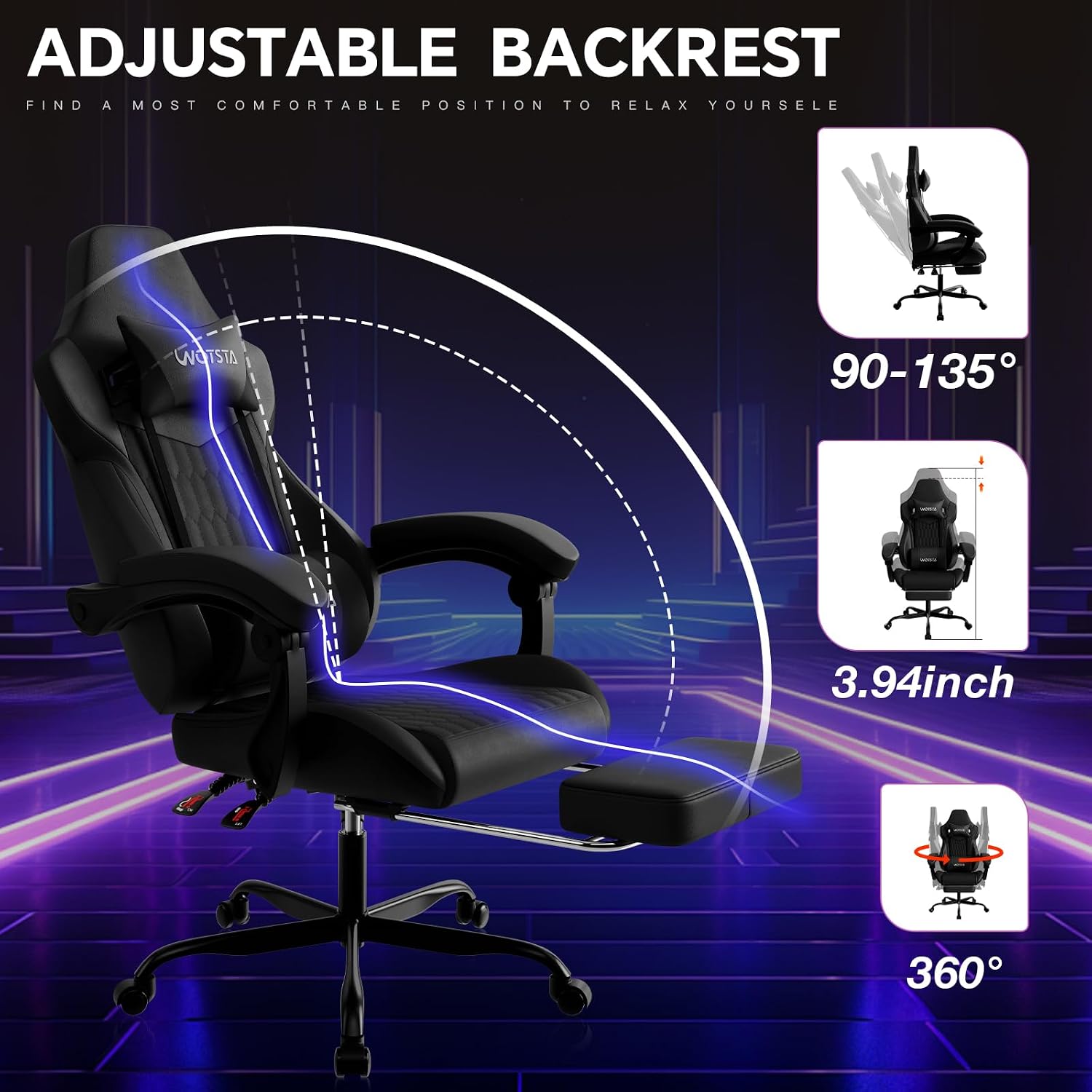 Gaming Chair with Footrest, Hi - Video Gaming & Esports Usd Acc review and price