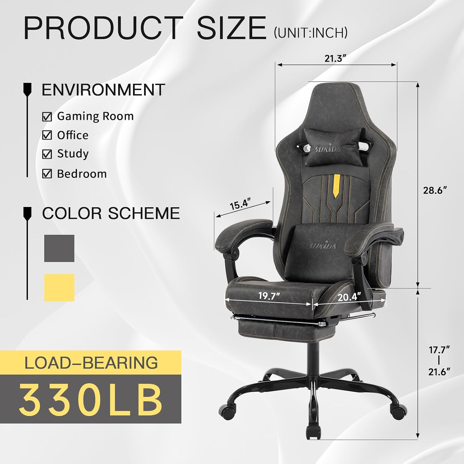 Gaming Chair with Footrest Erg - Video Gaming & Esports Usd Acc review and price