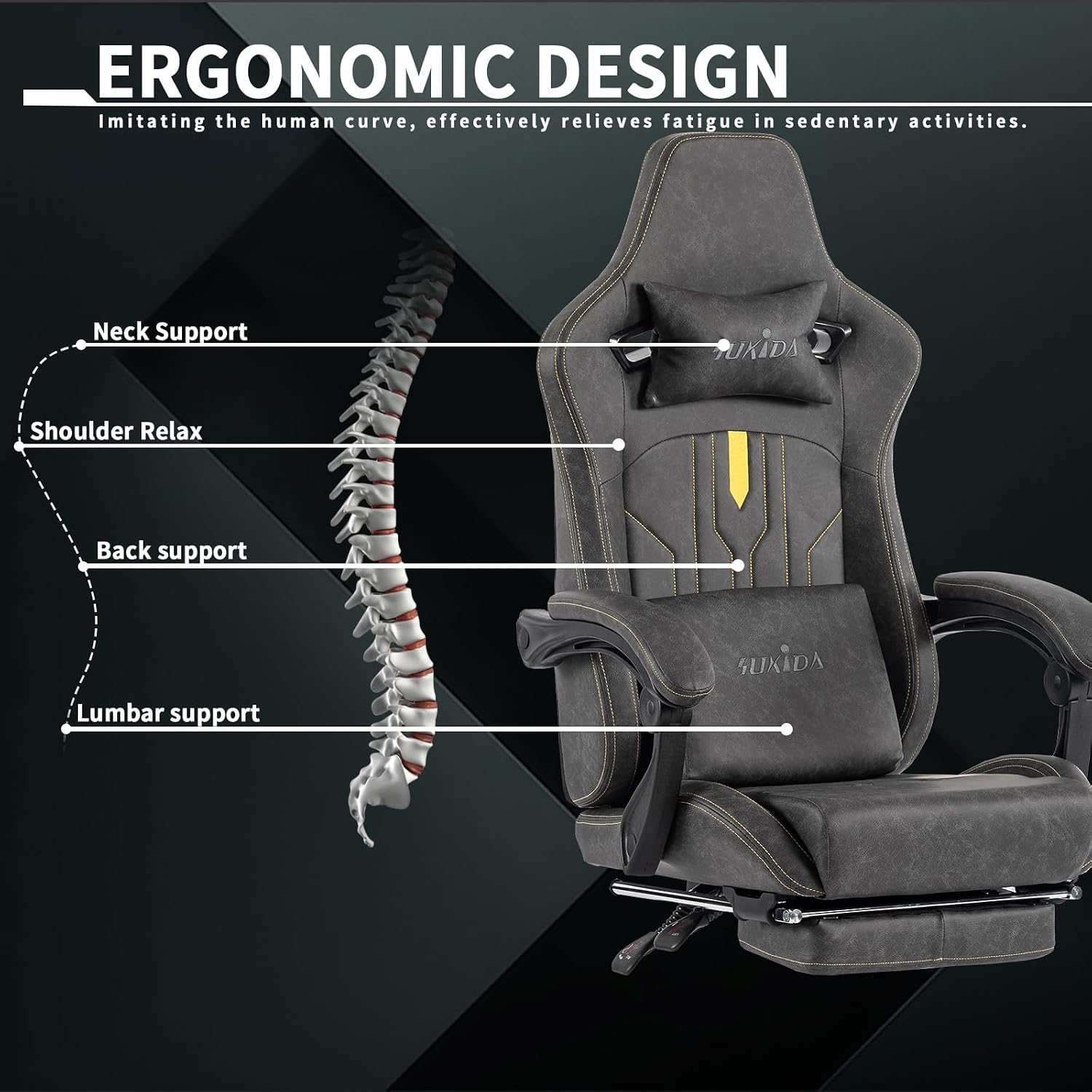 Gaming Chair with Footrest Erg - Video Gaming & Esports Usd Acc review and price